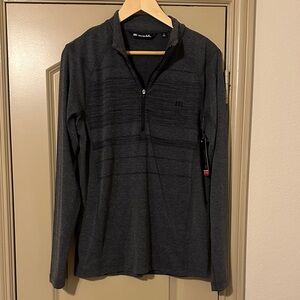 NWT Travis Mathew White Elephant Pullover Quarter Zip Grey Small